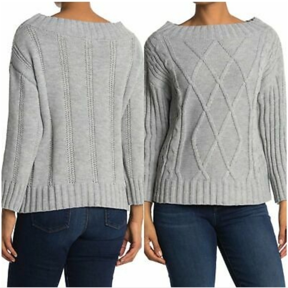 BB Dakota Women's Drop Needle 3/4 Sleeve Sweater